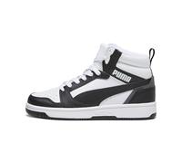 PUMA Mixte Rebound V6 Mid Jr Basket, White Black Shadow Gray, 36 EU