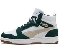 PUMA Mixte Rebound V6 SD Basket, Blanc Desert Dust Green Terrain, 37.5 EU
