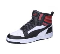 PUMA Unisex Adults Rebound V6 Sneaker, PUMA White-PUMA Black-Intense Red, 45 EU