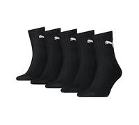 Puma Lot de 5 paires de chaussettes courtes unisexes, Noir, 47-49