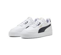 PUMA Mixte Shuffle Downtown Basket, Blanc, Bleu Marine, Or, 37.5 EU