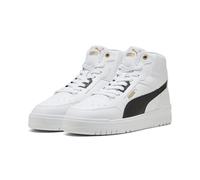 PUMA Mixte Shuffle Downtown Mid Basket, White Black Gold, 38.5 EU