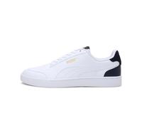 PUMA Mixte Shuffle Zapatillas De Estar En Casa, Puma White Puma White Peacoat Puma Team Gold, 40.5 EU