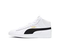 PUMA Mixte Smash V2 Mid L Baskets, White Black Team Gold High Rise, 44.5 EU