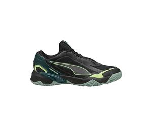 PUMA Mixte Solarstrike 4 Chaussure intérieur, Black Green Terrain Fizzy Light Moss, 37.5 EU