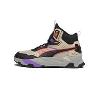 PUMA Mixte Trinity Mid Hybrid Chaussure de Piste d'athlétisme, Granola Black Fiery Coral, 42.5 EU