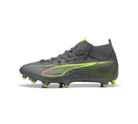 PUMA Mixte Ultra 5 Match+ FG/AG Chaussure de Football, Matte Aged Silver-Yellow Alert Aged Silver, 44 EU