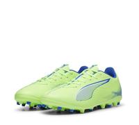 PUMA Mixte Ultra 5 Play MG Soccer Shoe, Fizzy Apple White-BLUEMAZING, 43 EU