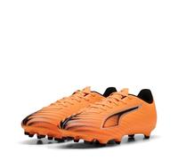 PUMA Mixte Ultra 6 Play FG/AG Chaussure de Football, Heat Fire Noir/Rouge Brillant, 48.5 EU