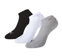 PUMA Mixte Unisex Sneaker Plain 3p Chaussettes De Sport, Gris/Blanc/Noir, 43-46 EU