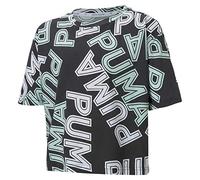 PUMA Modern Sports AOP Tee G T-Shirt pour Fille, Noir, 5