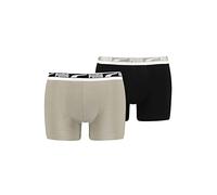 PUMA Multi Logo Boxer Caleçon, Sable Combo, S (Lot de 2) Homme