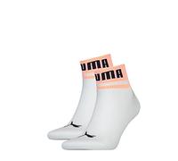 PUMA New Heritage Quarter Bonneterie, Blanc/Orange, 35-38 Mixte