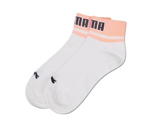 PUMA New Heritage Quarter Bonneterie, Blanc/Orange, 35-38 Mixte