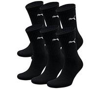 Puma New Navy - Lot de 6 paires de chaussettes de sport unisexe avec semelle en éponge (43-46, noir)