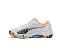 Puma Nova Court Padel Chaussures, Chaussures, Blanc/Noir/Vivid Bleu, 41 White,Black,Vivid Blue