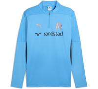 PUMA Maillot d'entraînement zippé pour homme Olympique de Marseille, Bleu/cuivre, L