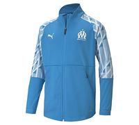 PUMA Olympique Marseille Saison 2020/21 - Stadium Jacket Jr Bleu Azur Whit Veste pour Enfant M Rouge