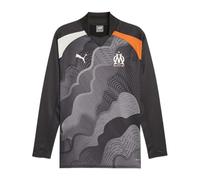 PUMA Om Maillot Prématch Manches Longues Gris Homme 2023/24 Noir M