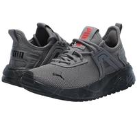 PUMA Pacer Next Exel Baskets à enfiler en maille unisexe pour enfant, Cool Dark Gray-Puma Black-for All Time Red, 4 Big Kid
