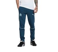PUMA Pantalon Casuals Olympique de Marseille Homme M Ocean Tropic Turquoise Surf Blue ┃Pantalon de Football de l'Olympique de Marseille pour Hommes