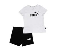 PUMA Pantalón Corto Marca Modelo Logo tee & Shorts Set Garçon Blanc, 10 ans