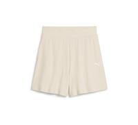 PUMA Short 5" côtelé à taille haute ESS ELEVATED Femme, Vêtements, Alpine Snow, L L