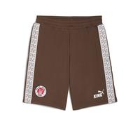 PUMA Pantalon de sport 'FC St. Pauli King' marron / rouge / blanc, Taille XL