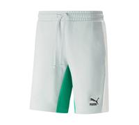 PUMA Pantalon de sport gris clair / vert / blanc, Taille L