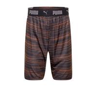 PUMA Pantalon de sport gris foncé / orange foncé / noir, Taille S