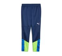 PUMA Pantalon de sport 'IndividualCUP' bleu / bleu marine / vert fluo / blanc, Taille XL