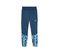PUMA Pantalon de sport 'IndividualFINAL' bleu marine / azur / rose, Taille 164