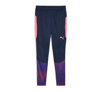 PUMA Pantalon de sport 'IndividualFinal' bleu marine / bleu violet / saumon, Taille L