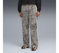 PUMA Pantalon droit à motif intégral T7 LEO LUXE Femme, Vêtements, Alpine Snow/Ice Coffee, M M