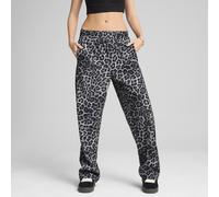 PUMA Pantalon droit à motif intégral T7 LEO LUXE Femme, Vêtements, Noir, M M