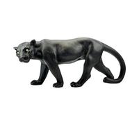 Puma Panthère Noire - Sculpture en Marbre Naturel - Détails Incroyables - Convient Intérieur/Extérieur