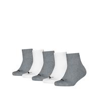 PUMA Plain Quarter, Blanc/Gris, 35-38 (Lot de 5) Mixte Enfant
