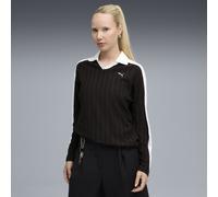 PUMA Polo décontracté à manches longues T7 Femme, Vêtements, Noir, M M