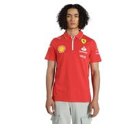 PUMA Polo d'équipe Scuderia Ferrari 2024 pour Hommes - Rouge Brûlé - Taille: S