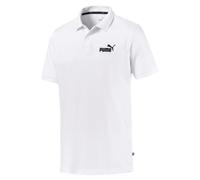 Puma Polo Homme - Pique, Coton Extensible, Manches Courtes, Unicolore Blanc L