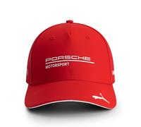 PUMA Porsche Motorsport Casquette d'équipe avec visière incurvée et Logos Porsche Motorsport et Sponsors, y Compris Un Logo sur la visière - Rouge - Taille Unique