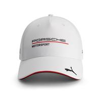 PUMA Porsche Motorsport Casquette d'équipe avec visière incurvée et Logos Porsche Motorsport et Sponsors, y Compris Un Logo sur la visière - Blanc - Taille Unique