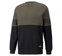 Puma Power Colorblock Crew Sweater, Grape Leaf, S Mens