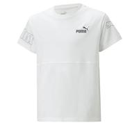 PUMA Power Colorblock Tee G Mixte, Blanc, 164