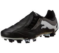 PUMA Mixte Powercat 1.10 FG Chaussures de Football, Noir/Blanc/argenté, 41.5/42 EU Large