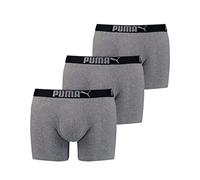 PUMA Premium Sueded Cotton Men's Boxers (3 Pack) Caleçon, Gris, S Homme