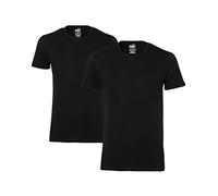 Puma Puma Basic 2P Crew Tee T-Shirt Homme Noir (Black 200) Medium (Taille Fabricant:020) 2lot de2