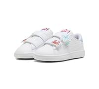 PUMA Bébé Fille Smash 3.0 Badges V INF Basket, White-Safe Lake-Red Fire, 22 EU