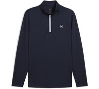 Puma Pure 2.0 Texture Quarter Zip Polo Shirt Mens Bleu marine foncé L Male