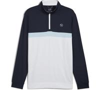 Puma Pure Colour Block Golf Quarter Zip Mens Dp Nvy/Wht Glw XL Male